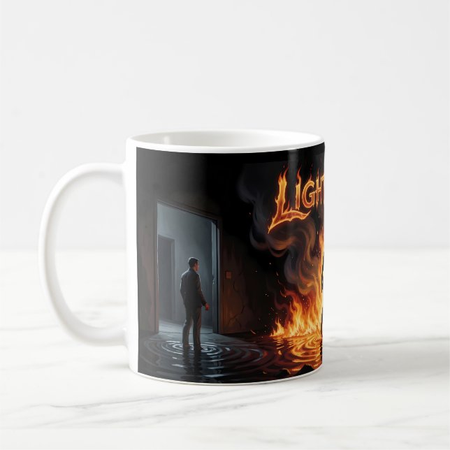 Burning Passion Midnight Romance Art Mug (Left)