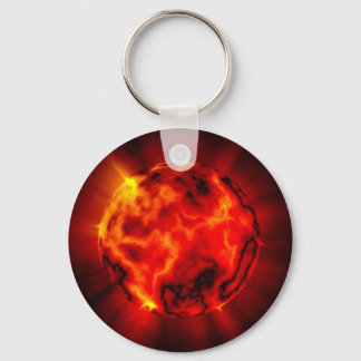 Burning Planet Key Ring