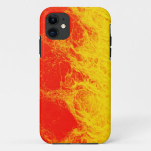 Burning red and yellow fire iPhone 11 case