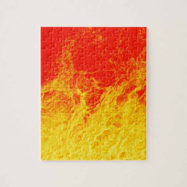 Burning red and yellow fire jigsaw puzzle (Vertical)