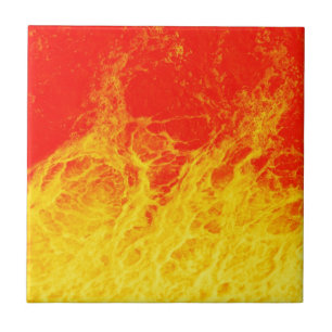 Burning red and yellow fire tile