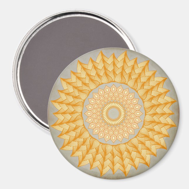Burning Ring Of Fire Mandala Magnet (Front/Back)