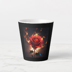 Burning Rose – Passion Meets Destruction in Striki Latte Mug