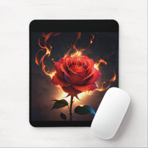 Burning Rose – Passion Meets Destruction in Striki Mouse Mat