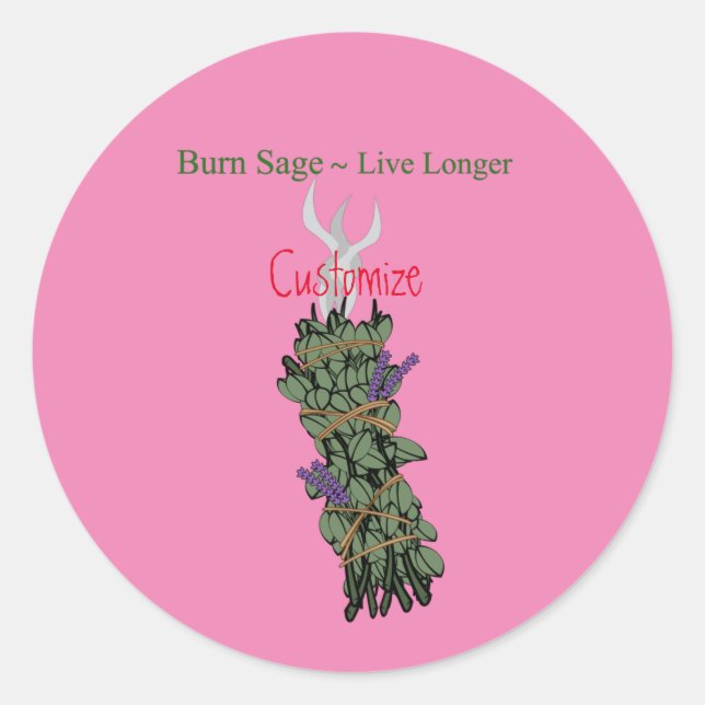Burning Sage Thunder_Cove Classic Round Sticker (Front)