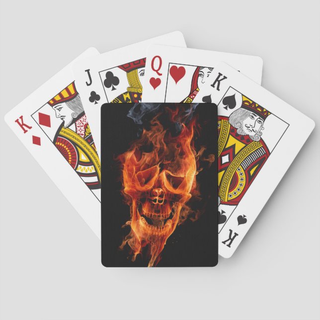 Burning Skull Playing Cards (Back)