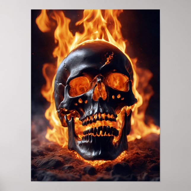Burning Skull Poster (Front)
