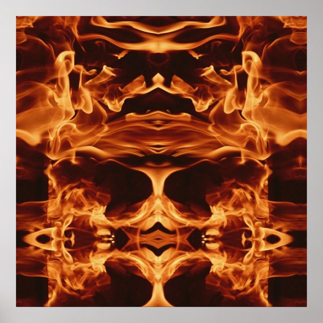 Burning skull poster (Front)