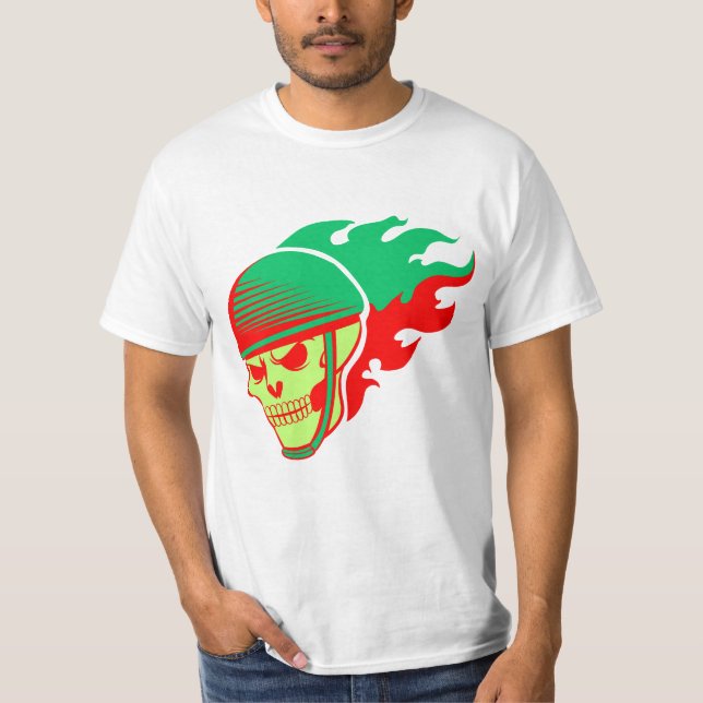 Burning Skull Solider T-Shirt (Front)