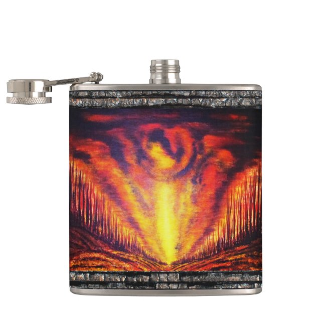 Burning Sky Hip Flask (Opened)