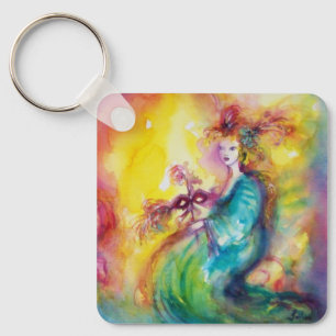 BURNING THE CARNIVAL / Venetian Masquerade Dance Key Ring