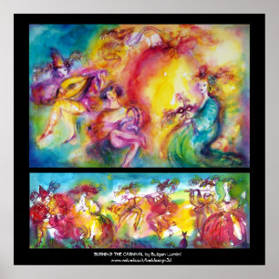 BURNING THE CARNIVAL / Venetian Masquerade Dance Poster