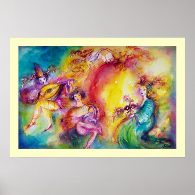 BURNING THE CARNIVAL / Venetian Masquerade Dance Poster (Front)