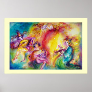 BURNING THE CARNIVAL / Venetian Masquerade Dance Poster