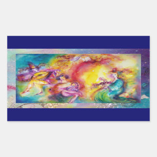BURNING THE CARNIVAL / Venetian Masquerade Dance Rectangular Sticker