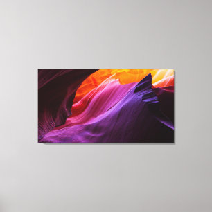 Burning Twilight - Antelope Canyon Rock Formations Canvas Print