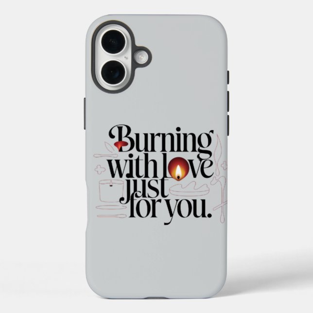 Burning with Love Just for You – Elegant Candle Case-Mate iPhone Case (Back)