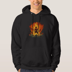 Burning Wrestling Monster for Wrestler Sport Lover Hoodie