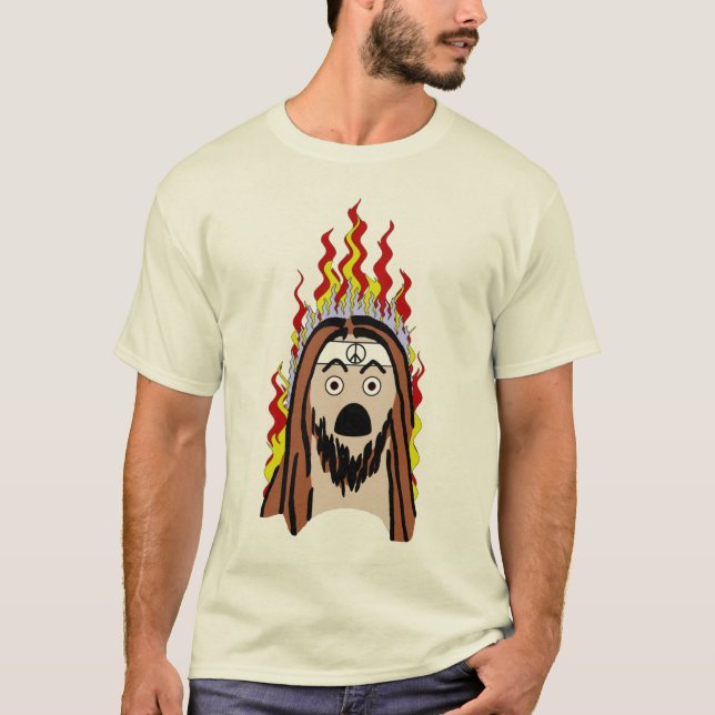 BurningHippy.com Logo on Front T-Shirt (Front)