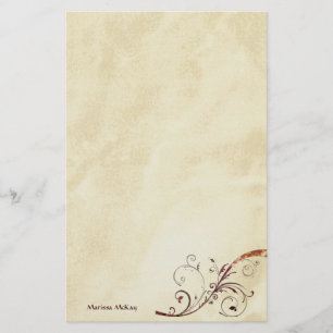 Burnished Gold Swirl Customisable Stationery