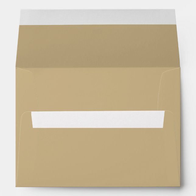 Burnished Matte Gold Wedding Envelope (Back (Bottom))