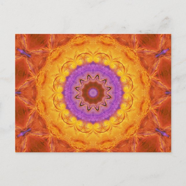 Burnished Sun Mandala Post Card (Front)