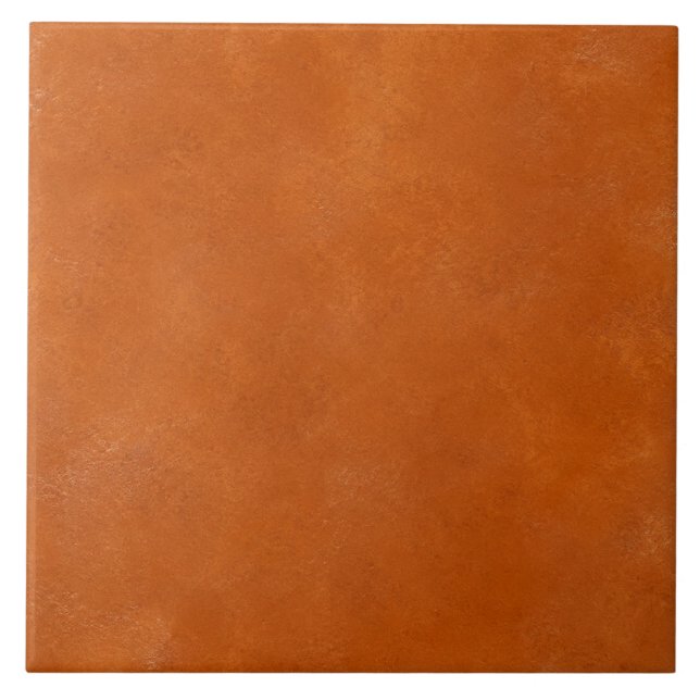 Burnished Terracotta Rustic Clay Texture Tile (Front)