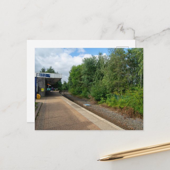 Burnley Central Railway Station, Lancashire Postcard (Front/Back In Situ)
