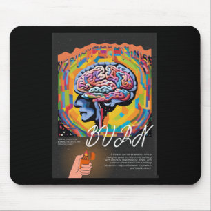 Burnout - Psychedelic Mental Exhaustion Art Sticke Mouse Mat