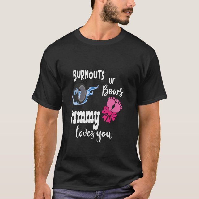 Burnouts or Bows Gammy Loves You Special Grandma T-Shirt (Front)