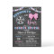 Burnouts or bows gender reveal invitation