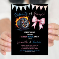 Burnouts or Bows Girl or Boy Gender Reveal Party