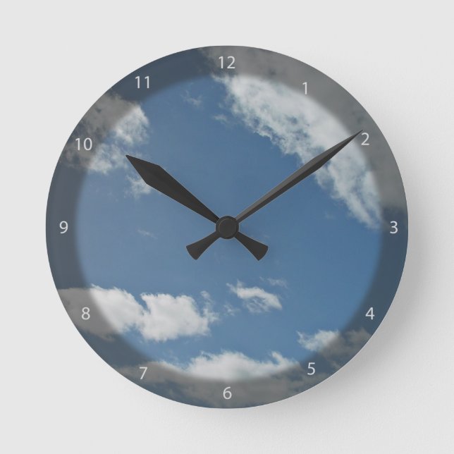 Burns Beach skyscape Round Clock (Front)
