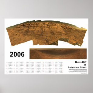 Burns Cliff at Endurance Crater Poster