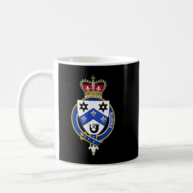 Burns Coat of Arms  Family Crest  Coffee Mug (Left)