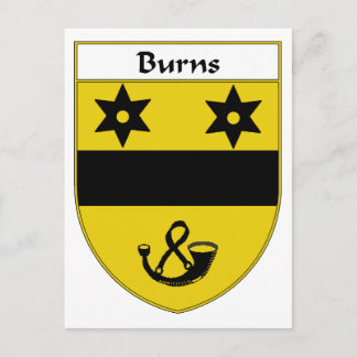 Burns Coat of Arms/Family Crest Postcard
