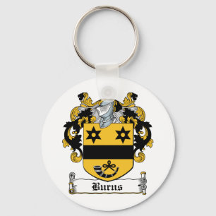Burns Family Crest Key Ring