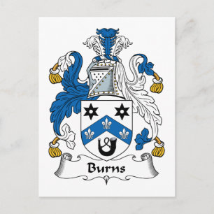 Burns Family Crest Postcard