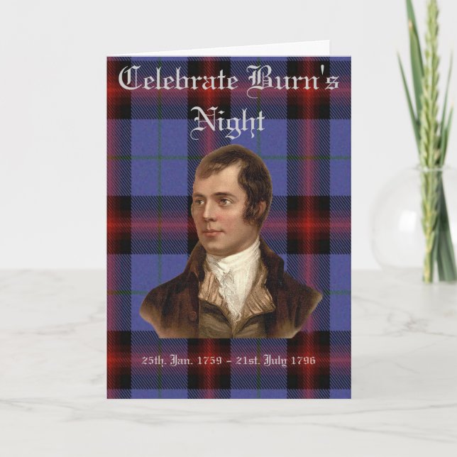 BURN'S NIGHT GREETING CARD (Front)