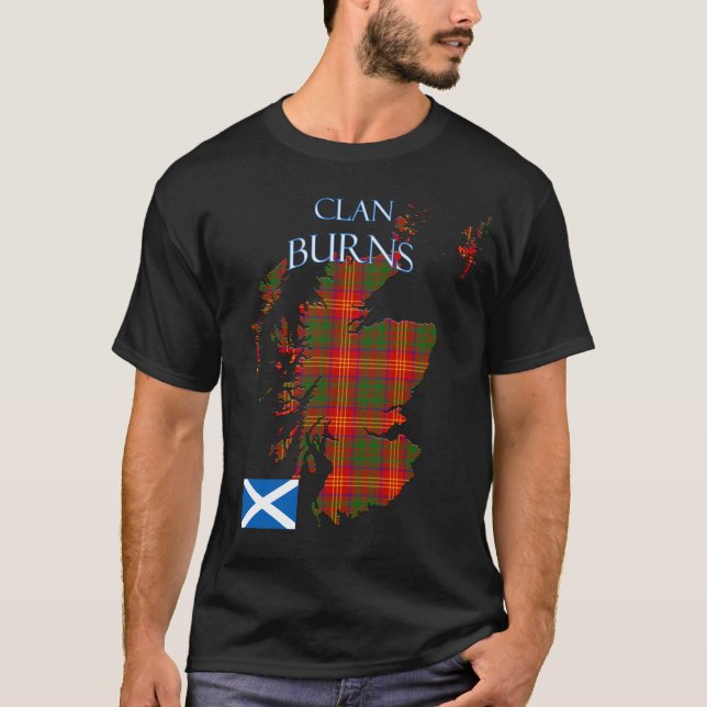 Burns Scottish Clan Tartan Scotland T-Shirt (Front)