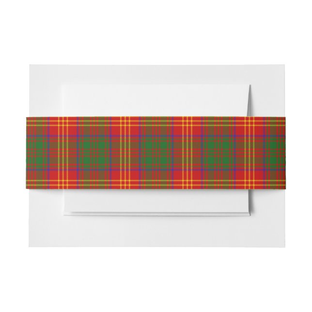Burns Scottish Tartan Belly Band Invitation Belly Band (Front Example)