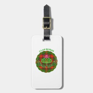 Burns Scottish Tartan Celtic Thistle Luggage Tag