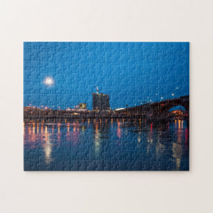 Burnside Bridge at Night, Portland Jigsaw Puzzle