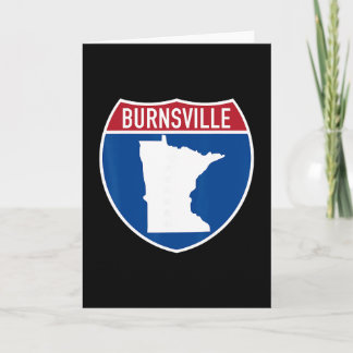 Burnsville Minnesota Map Highway Interstate Sign S Card