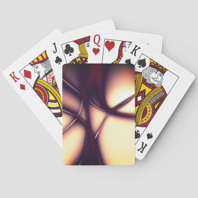 Burnt beige cream under bright line look like cord playing cards (Back)