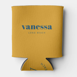 Burnt Buttercup Minimal Modern Classic Name Can Cooler