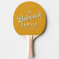 Burnt Buttercup Retro Family Name & Year
