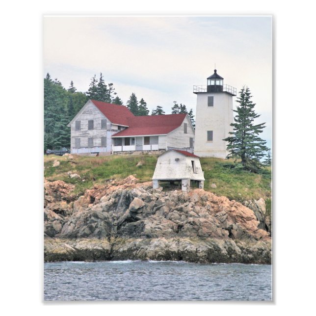 Burnt Coat Harbour Lighthouse Maine Photo Print (Front)