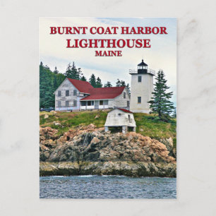 Burnt Coat Harbour Lighthouse, Maine Postcard