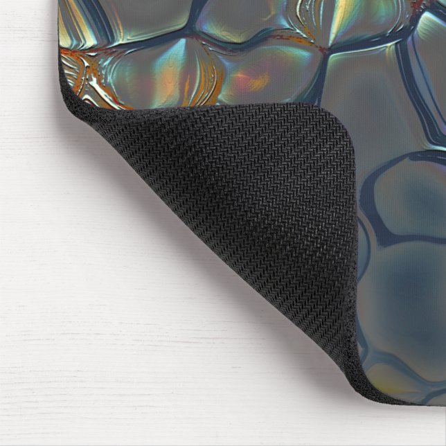 Burnt grey cells with stained to soft gold light   mouse mat (Corner)